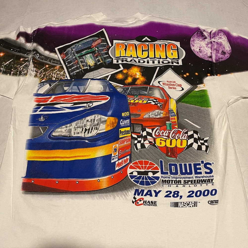 VGC VINTAGE Chase Authentics 2000 Nascar Coca Cola 600 Lowe's Motor Speedway XL - Picture 2 of 2